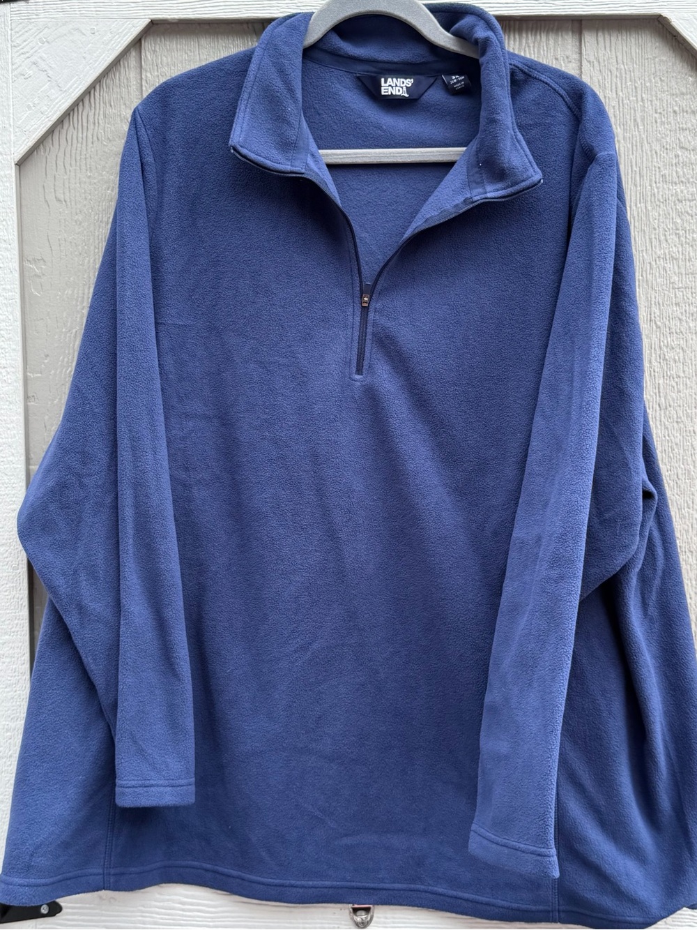 Lands' End Ladies Blue Half‑Zip Fleece Pullover